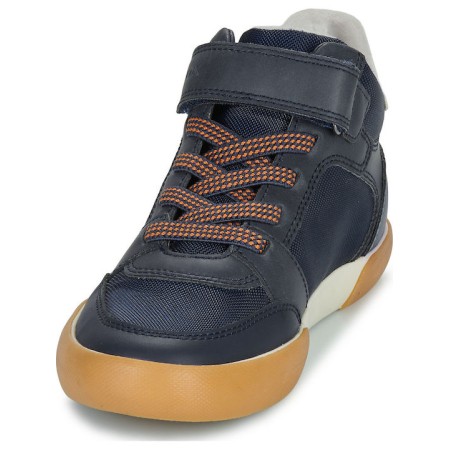 GEOX J GISLI ΠΑΙΔΙΚΑ SNEAKERS HIGH ΑΝΑΤΟΜΙΚΑ ΜΕ ΣΚΡΑΤΣ ΠΟΛΥΧΡΩΜΑ  J565CA0MEFUC4218 